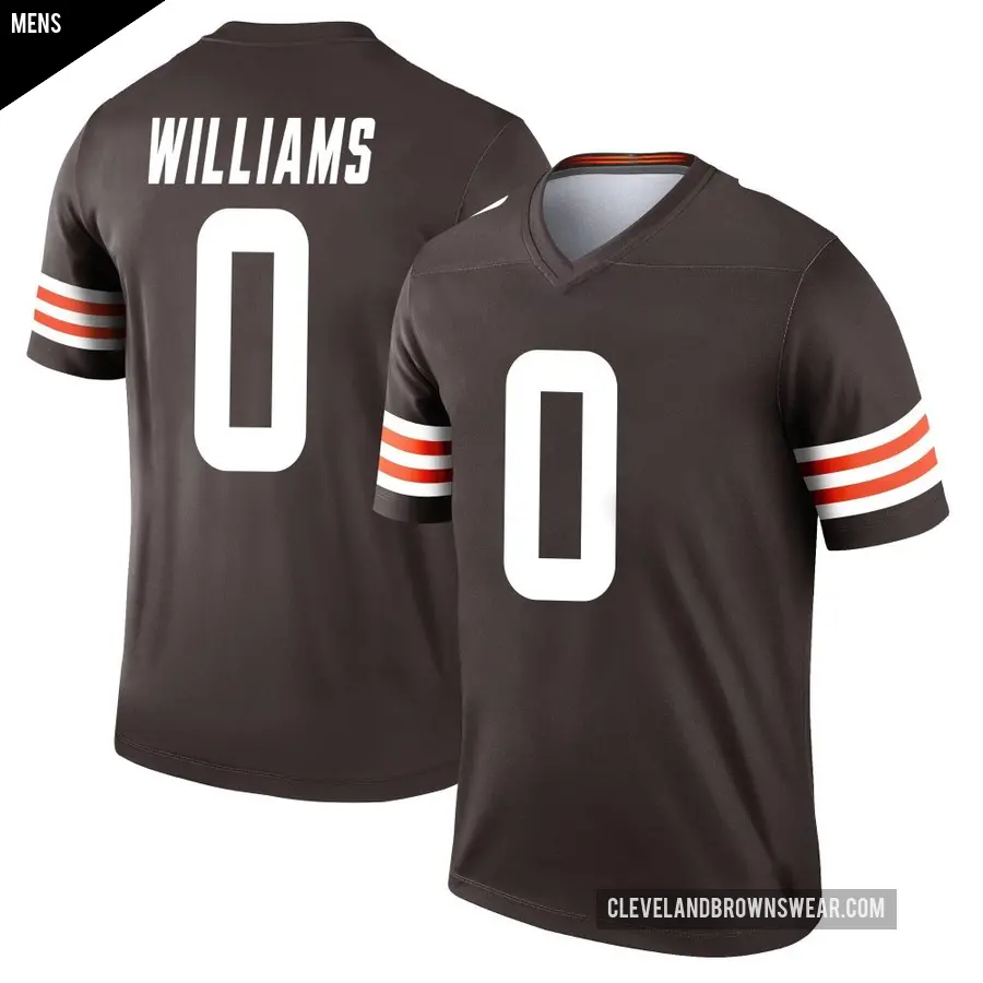 Men's Cleveland Browns ＃0 Bucky Williams Brown Legend Jersey