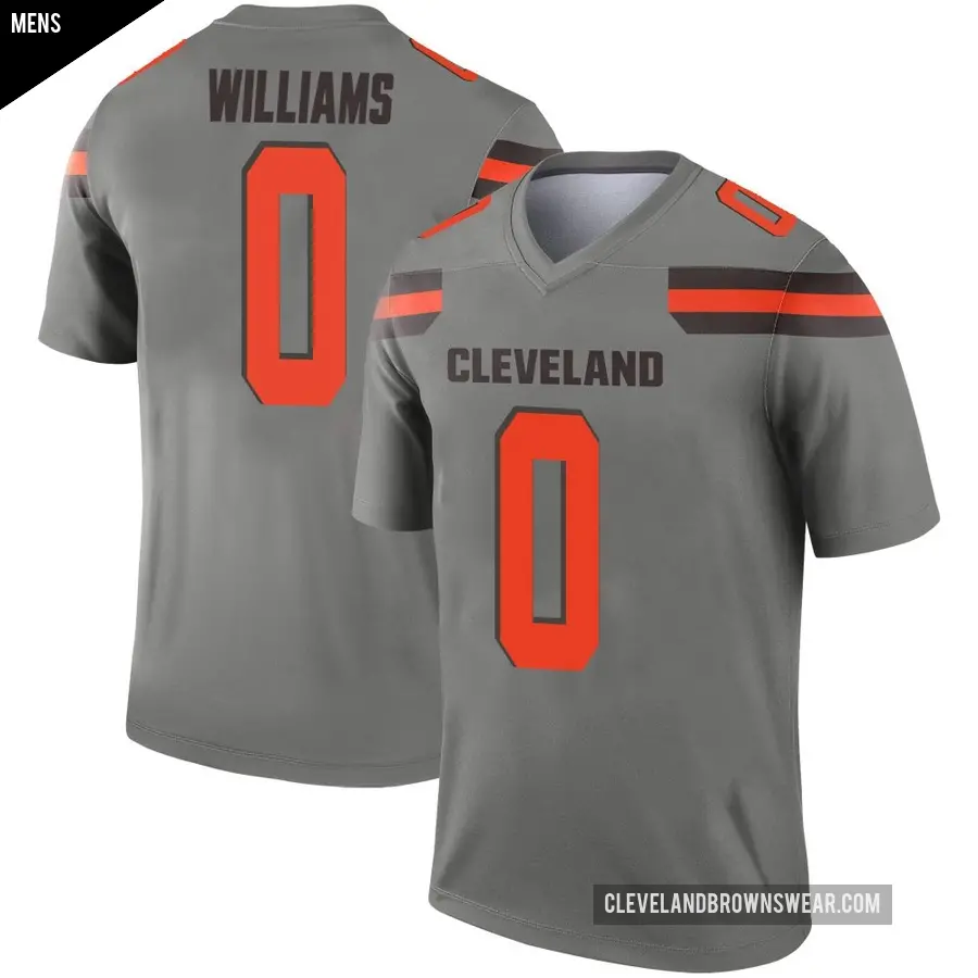 Men's Cleveland Browns ＃0 Bucky Williams Legend Inverted Silver Jersey