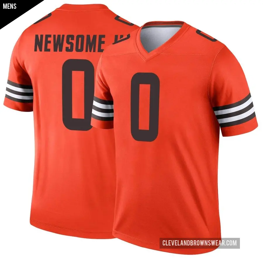 Men's Cleveland Browns ＃0 Greg Newsome II Orange Legend Inverted Jersey