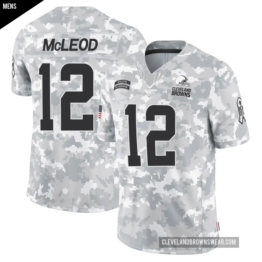 Men's Cleveland Browns ＃12 Rodney McLeod Jr. Arctic Camo Limited 2024 Salute to Service Jersey