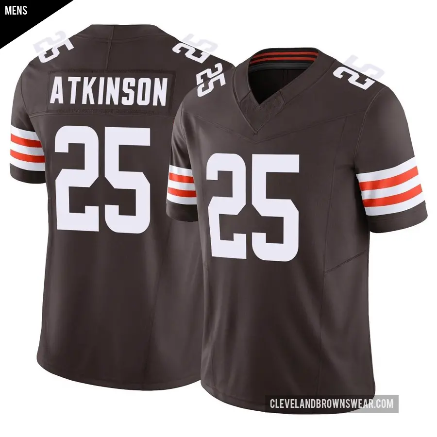 Men's Cleveland Browns ＃25 George Atkinson Brown Limited Vapor F.U.S.E. Jersey
