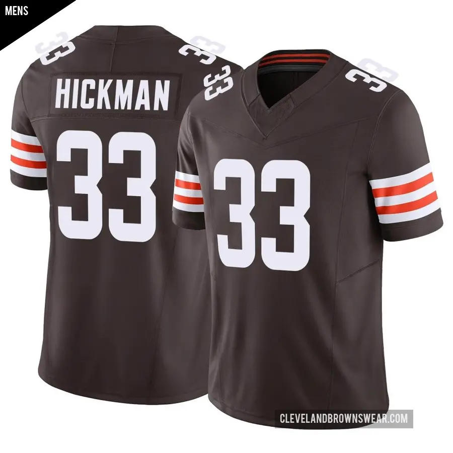 Men's Cleveland Browns ＃33 Ronnie Hickman Brown Limited Vapor F.U.S.E. Jersey