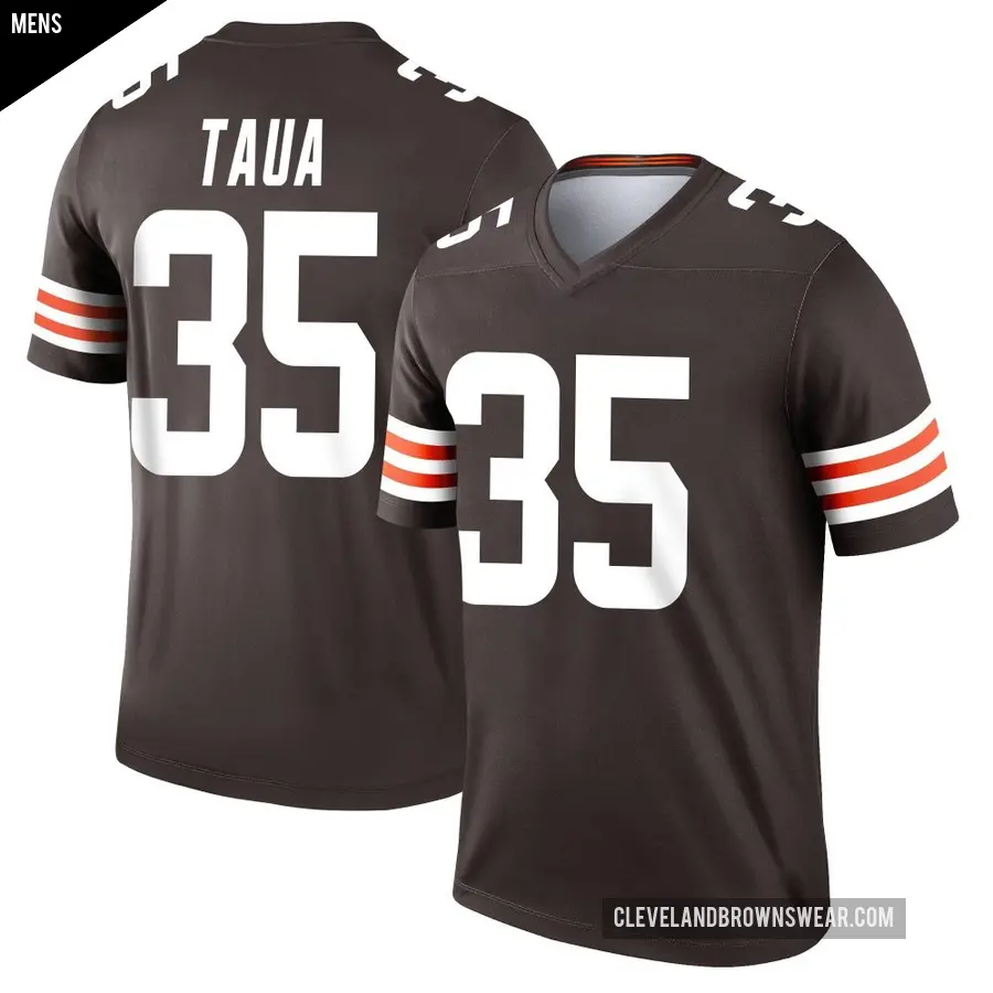 Men's Cleveland Browns ＃35 Toa Taua Brown Legend Jersey