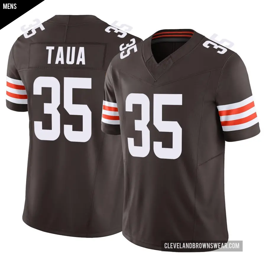 Men's Cleveland Browns ＃35 Toa Taua Brown Limited Vapor F.U.S.E. Jersey