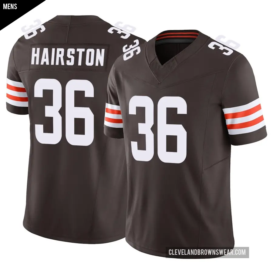 Men's Cleveland Browns ＃36 Troy Hairston Brown Limited Vapor F.U.S.E. Jersey