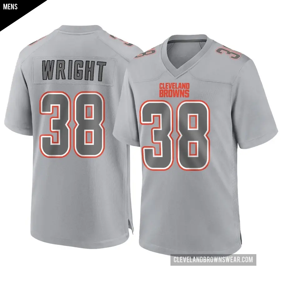 Men's Cleveland Browns ＃38 Winston Wright Gray Game Atmosphere Fashion Jersey