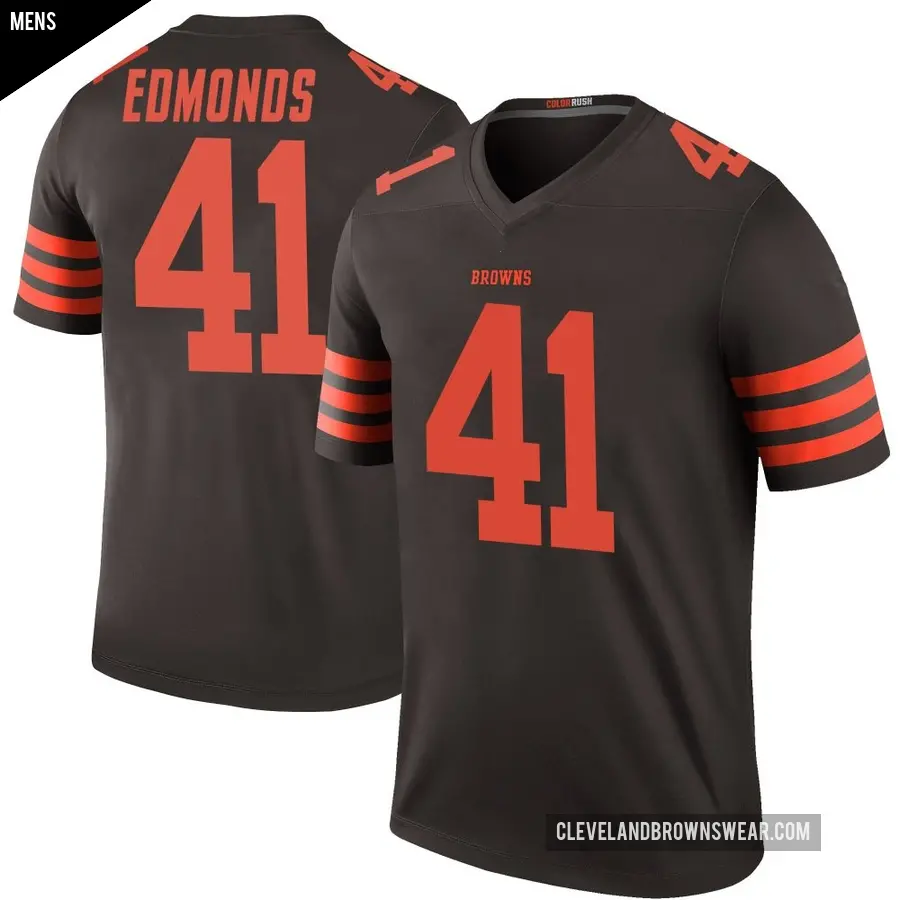 Men's Cleveland Browns ＃41 Christopher Edmonds Brown Legend Color Rush Jersey