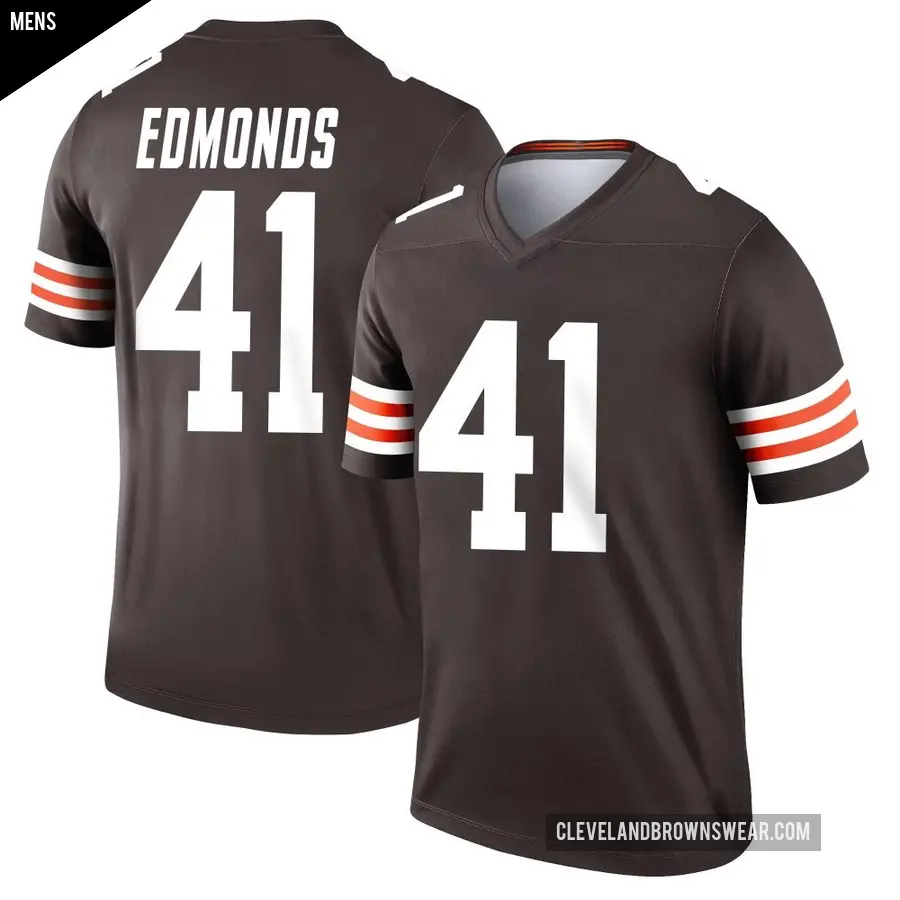 Men's Cleveland Browns ＃41 Christopher Edmonds Brown Legend Jersey