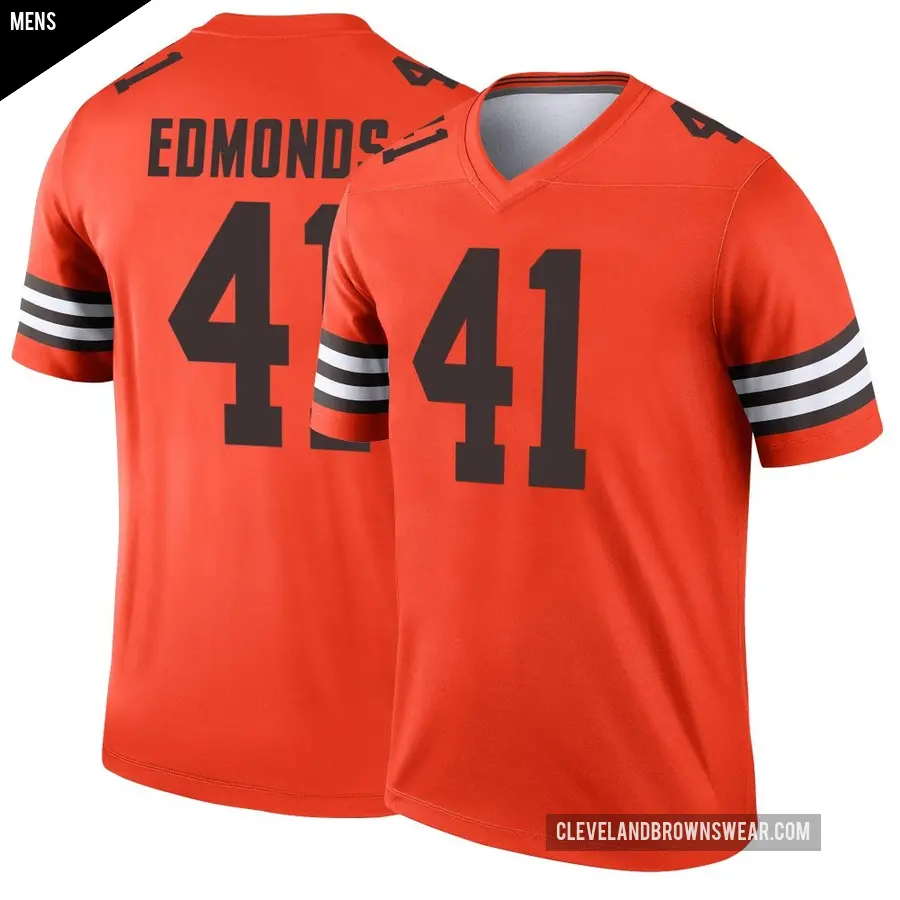 Men's Cleveland Browns ＃41 Christopher Edmonds Orange Legend Inverted Jersey