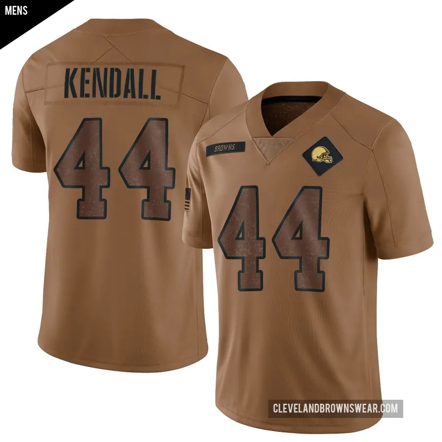 Men's Cleveland Browns ＃44 Anthony Kendall Brown Limited 2023 Salute To Service Jersey