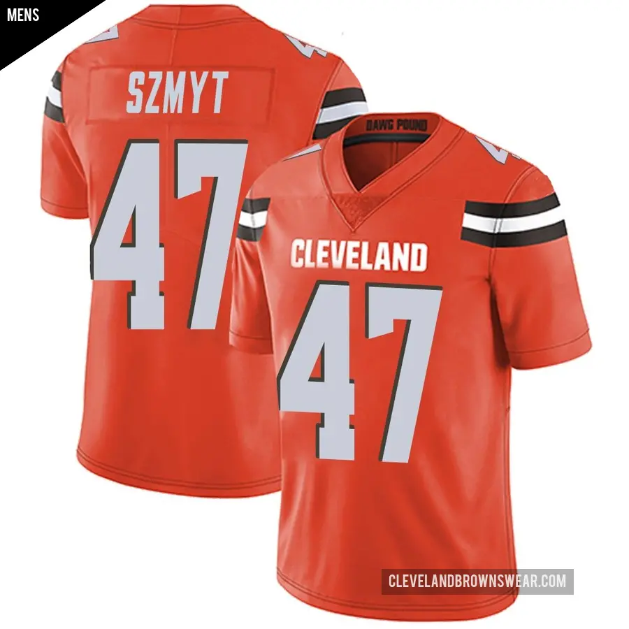 Men's Cleveland Browns ＃47 Andre Szmyt Orange Limited Alternate Vapor Untouchable Jersey
