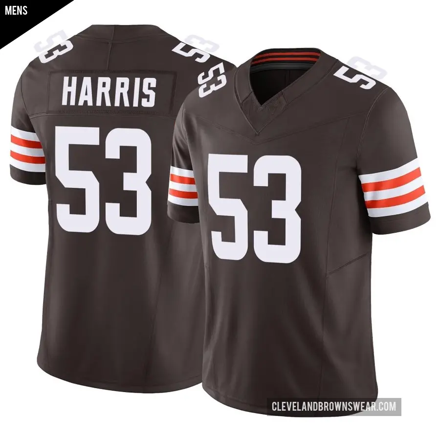 Men's Cleveland Browns ＃53 Nick Harris Brown Limited Vapor F.U.S.E. Jersey