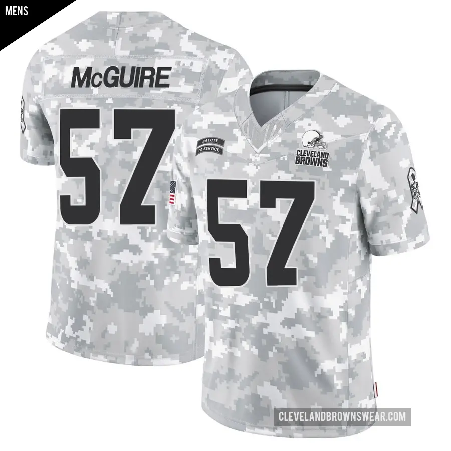 Men's Cleveland Browns ＃57 Isaiah McGuire Arctic Camo Limited 2024 Salute to Service Jersey