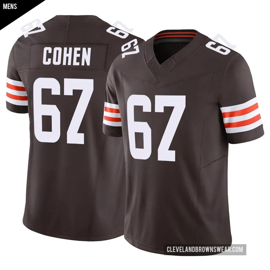 Men's Cleveland Browns ＃67 Javion Cohen Brown Limited Vapor F.U.S.E. Jersey