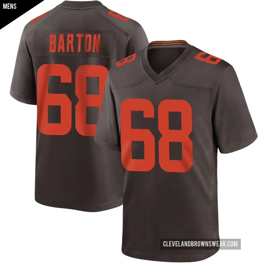 Men's Cleveland Browns ＃68 Jackson Barton Brown Game Alternate Jersey