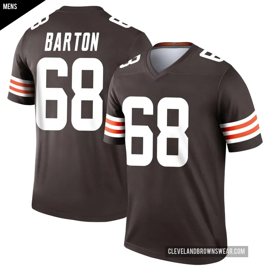 Men's Cleveland Browns ＃68 Jackson Barton Brown Legend Jersey