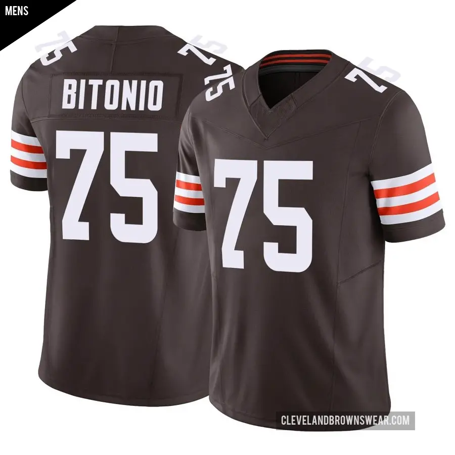 Men's Cleveland Browns ＃75 Joel Bitonio Brown Limited Vapor F.U.S.E. Jersey
