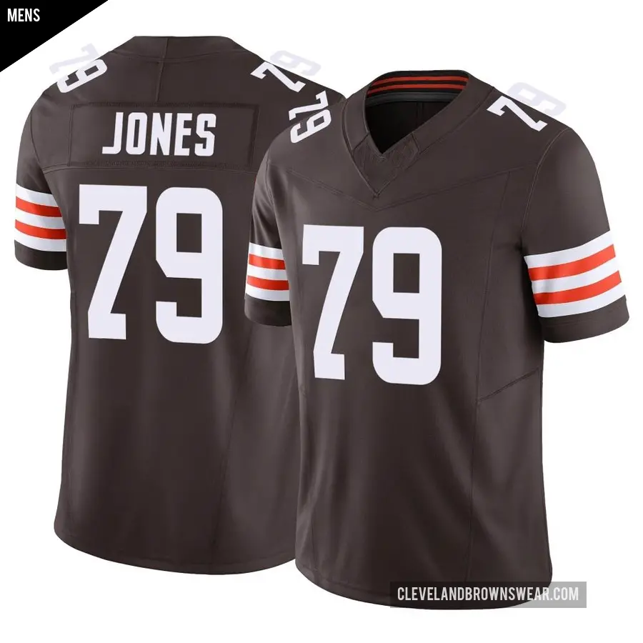 Men's Cleveland Browns ＃79 Dawand Jones Brown Limited Vapor F.U.S.E. Jersey