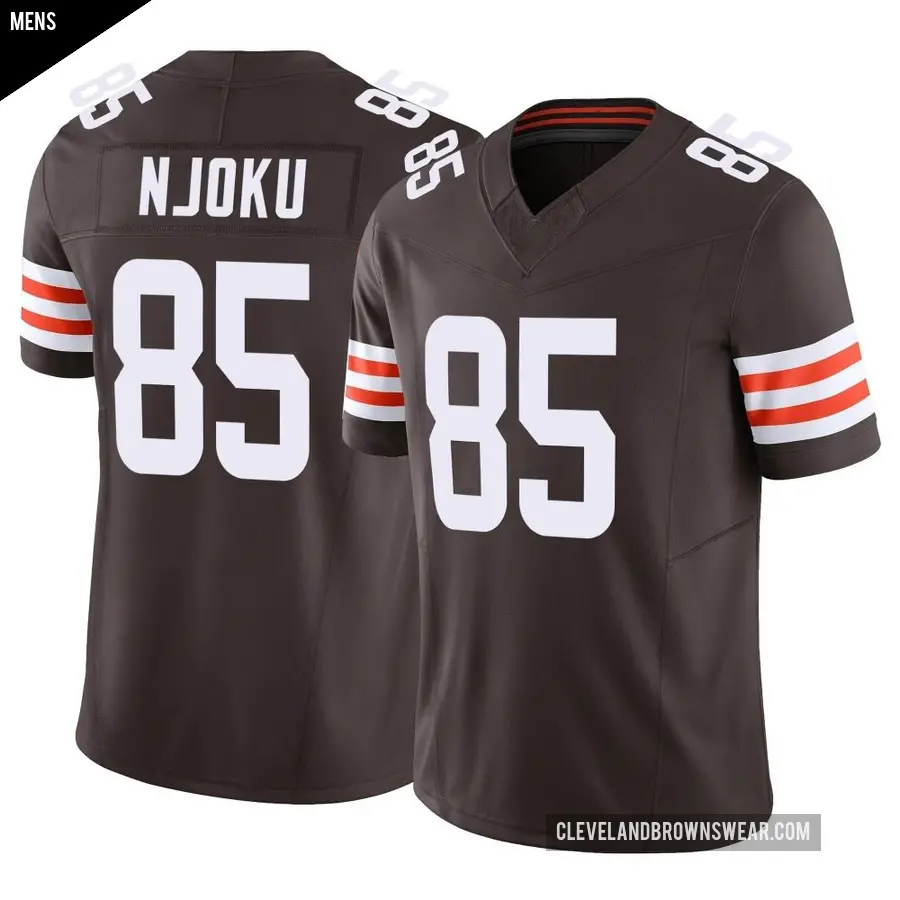 Men's Cleveland Browns ＃85 David Njoku Brown Limited Vapor F.U.S.E. Jersey