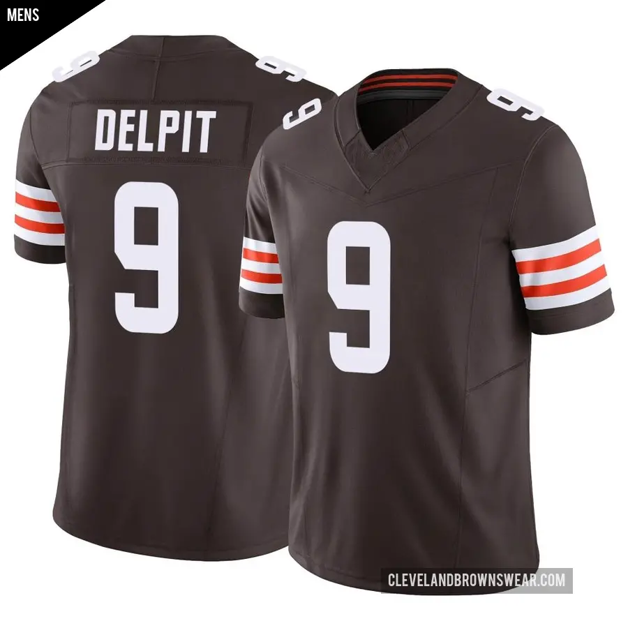 Men's Cleveland Browns ＃9 Grant Delpit Brown Limited Vapor F.U.S.E. Jersey