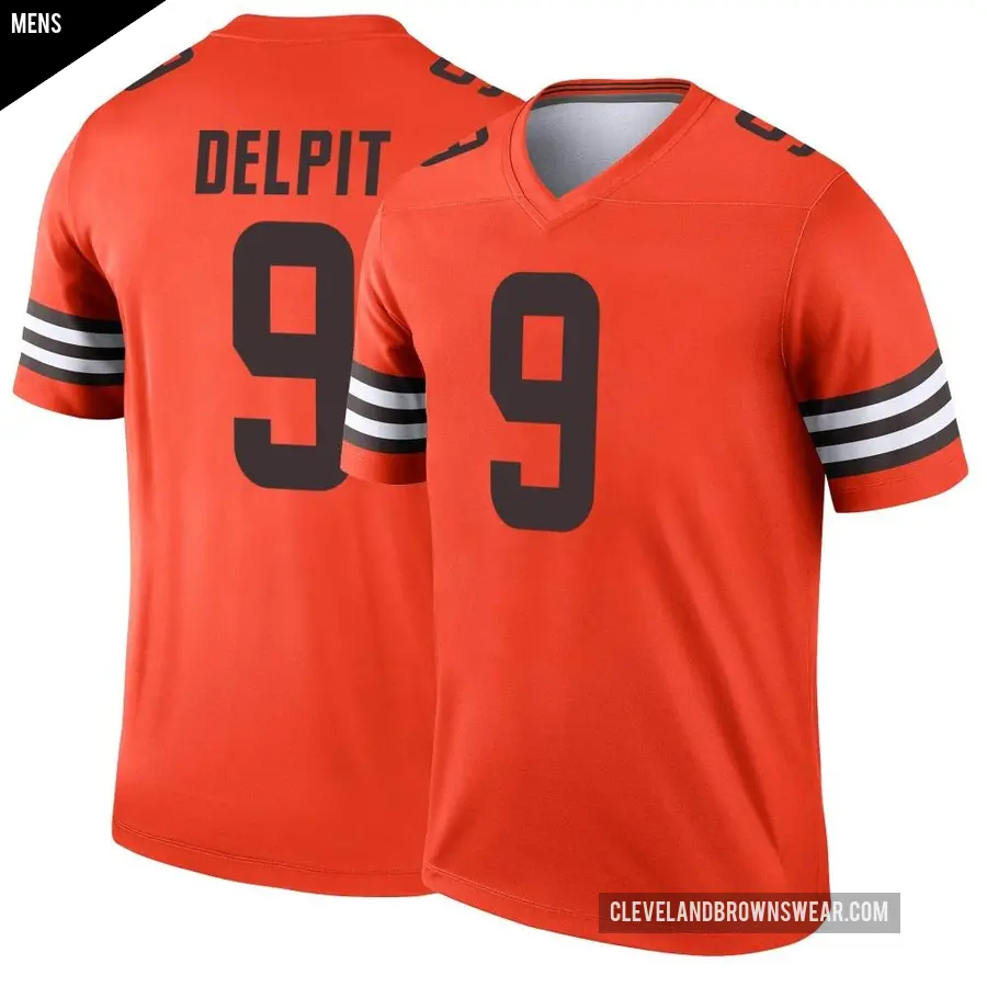 Men's Cleveland Browns ＃9 Grant Delpit Orange Legend Inverted Jersey