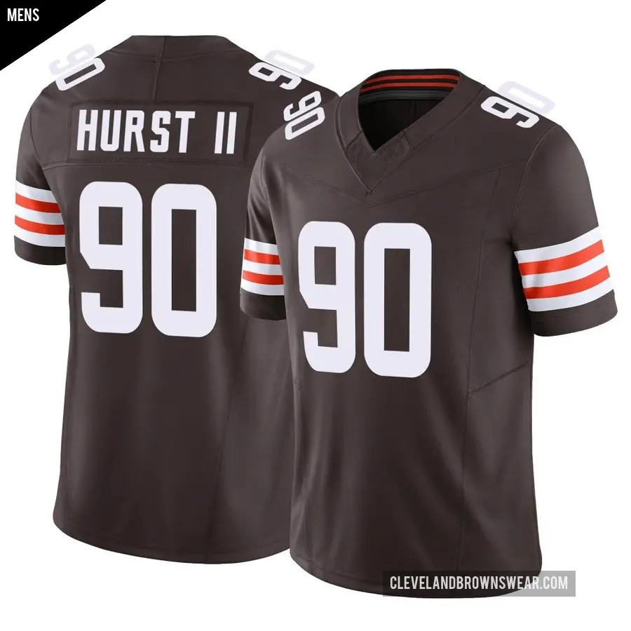 Men's Cleveland Browns ＃90 Maurice Hurst II Brown Limited Vapor F.U.S.E. Jersey