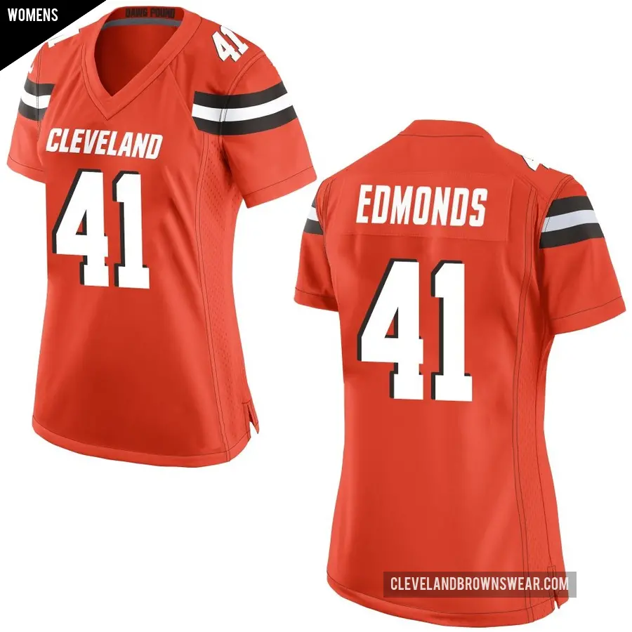 Women's Cleveland Browns ＃41 Christopher Edmonds Orange Game Alternate Jersey