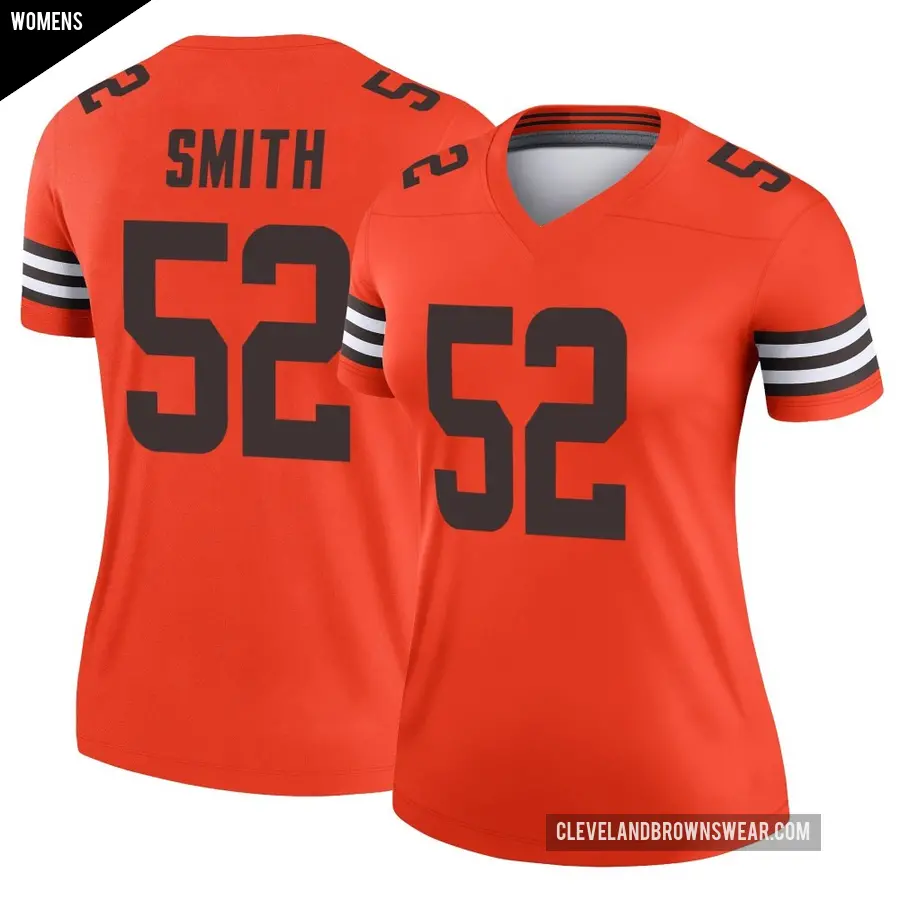 Women's Cleveland Browns ＃52 Elerson G. Smith Orange Legend Inverted Jersey