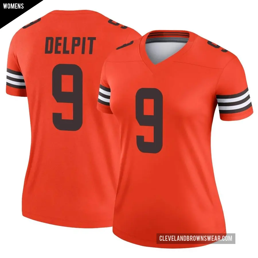 Women's Cleveland Browns ＃9 Grant Delpit Orange Legend Inverted Jersey