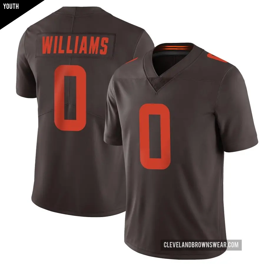 Youth Cleveland Browns ＃0 Bucky Williams Brown Limited Vapor Alternate Jersey