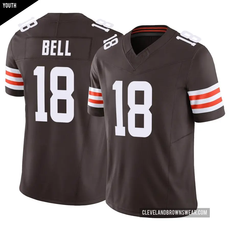 Youth Cleveland Browns ＃18 David Bell Brown Limited Vapor F.U.S.E. Jersey