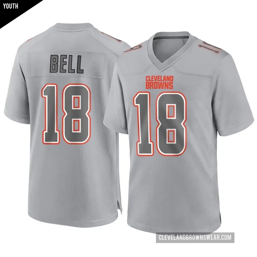Youth Cleveland Browns ＃18 David Bell Gray Game Atmosphere Fashion Jersey