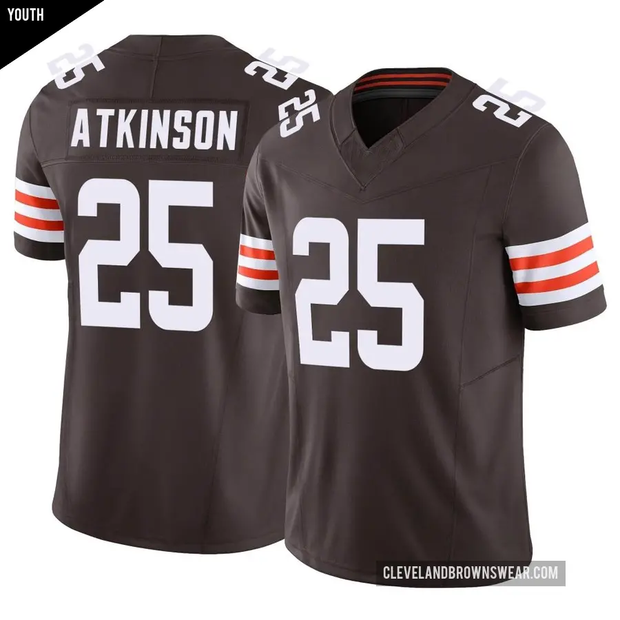 Youth Cleveland Browns ＃25 George Atkinson Brown Limited Vapor F.U.S.E. Jersey