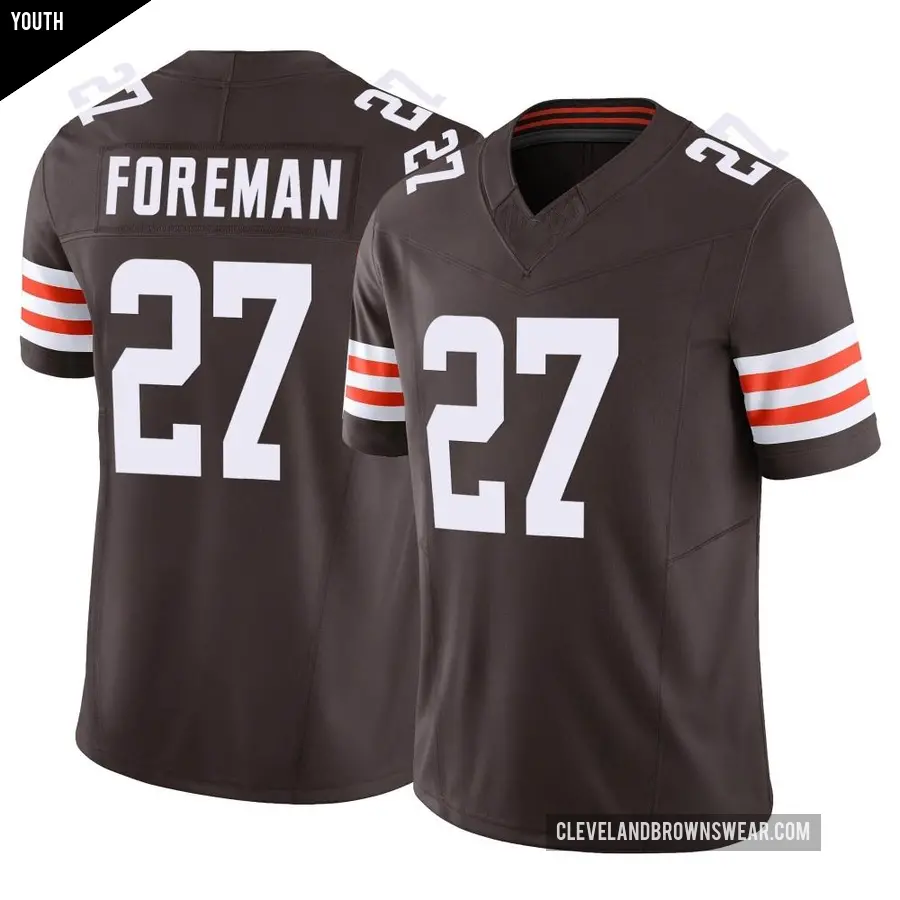 Youth Cleveland Browns ＃27 D'Onta Foreman Brown Limited Vapor F.U.S.E. Jersey