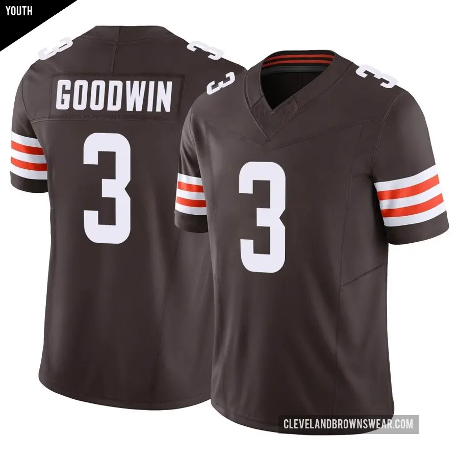 Youth Cleveland Browns ＃3 Marquise Goodwin Brown Limited Vapor F.U.S.E. Jersey