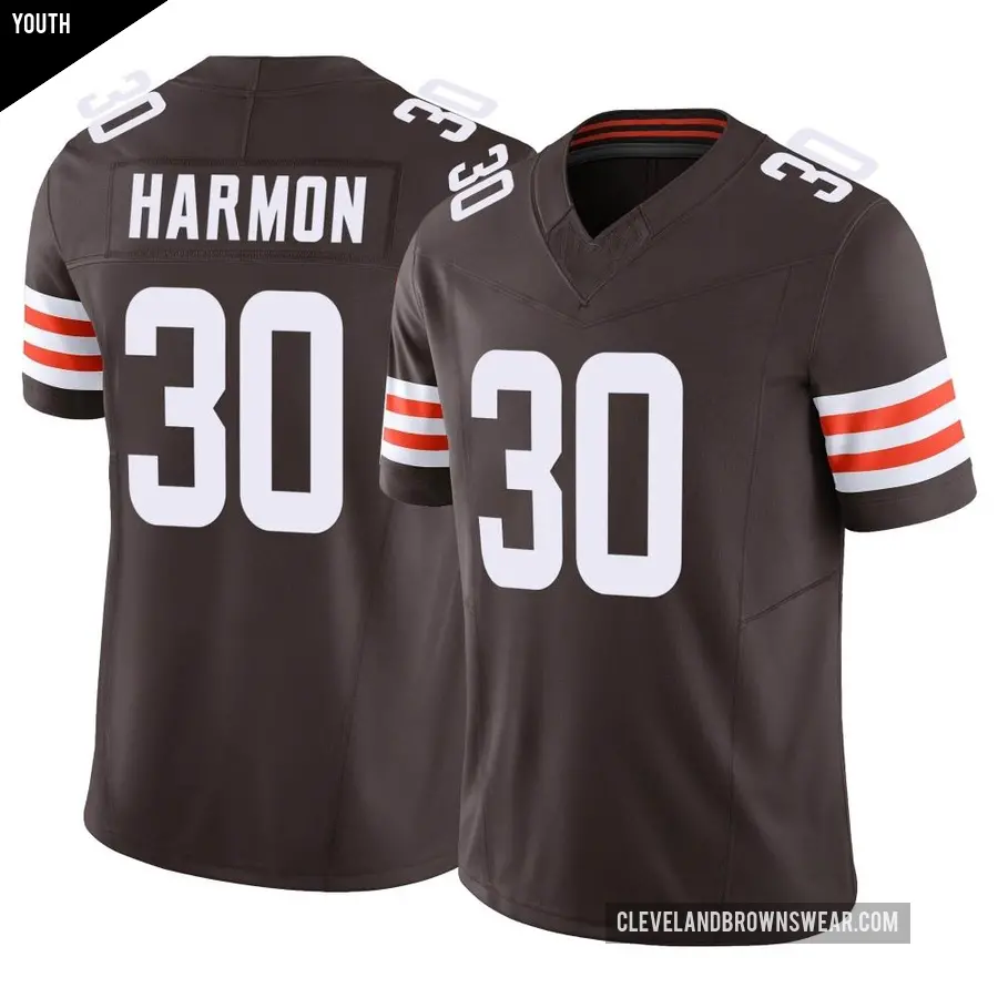 Youth Cleveland Browns ＃30 Duron Harmon Brown Limited Vapor F.U.S.E. Jersey