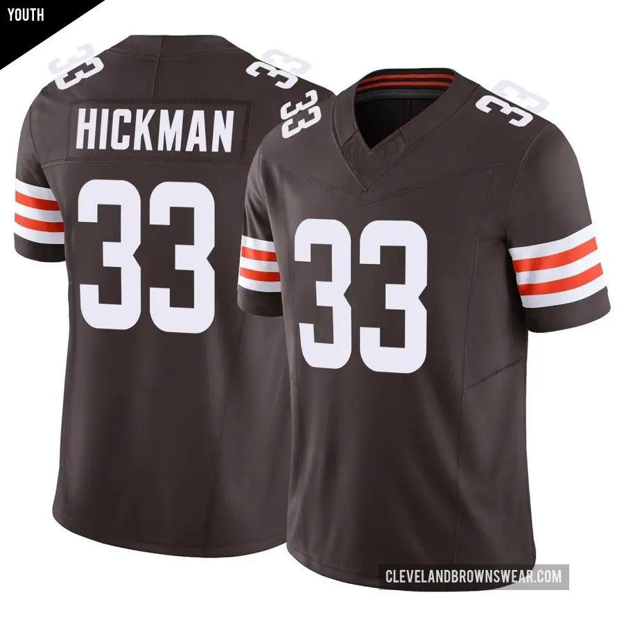Youth Cleveland Browns ＃33 Ronnie Hickman Brown Limited Vapor F.U.S.E. Jersey