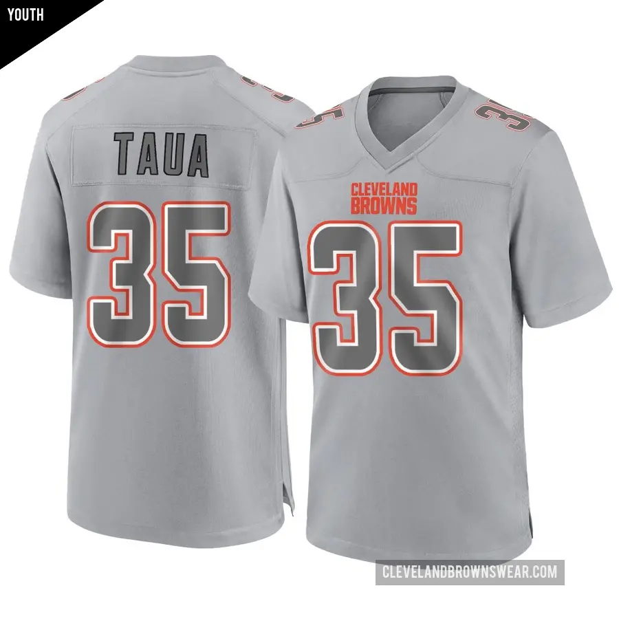 Youth Cleveland Browns ＃35 Toa Taua Gray Game Atmosphere Fashion Jersey