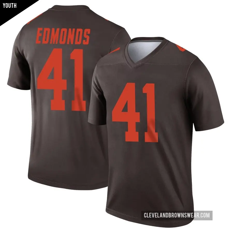 Youth Cleveland Browns ＃41 Christopher Edmonds Brown Legend Alternate Jersey