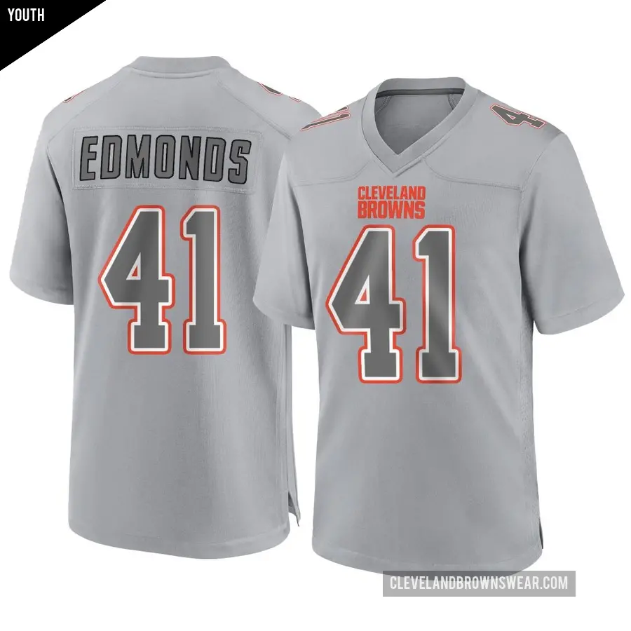Youth Cleveland Browns ＃41 Christopher Edmonds Gray Game Atmosphere Fashion Jersey