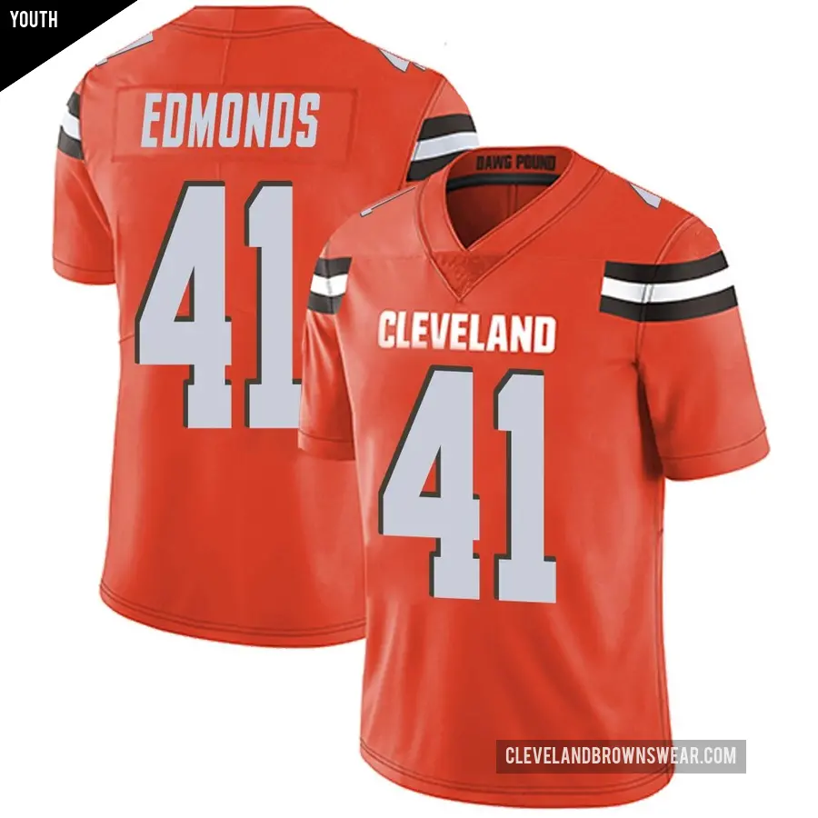 Youth Cleveland Browns ＃41 Christopher Edmonds Orange Limited Alternate Vapor Untouchable Jersey