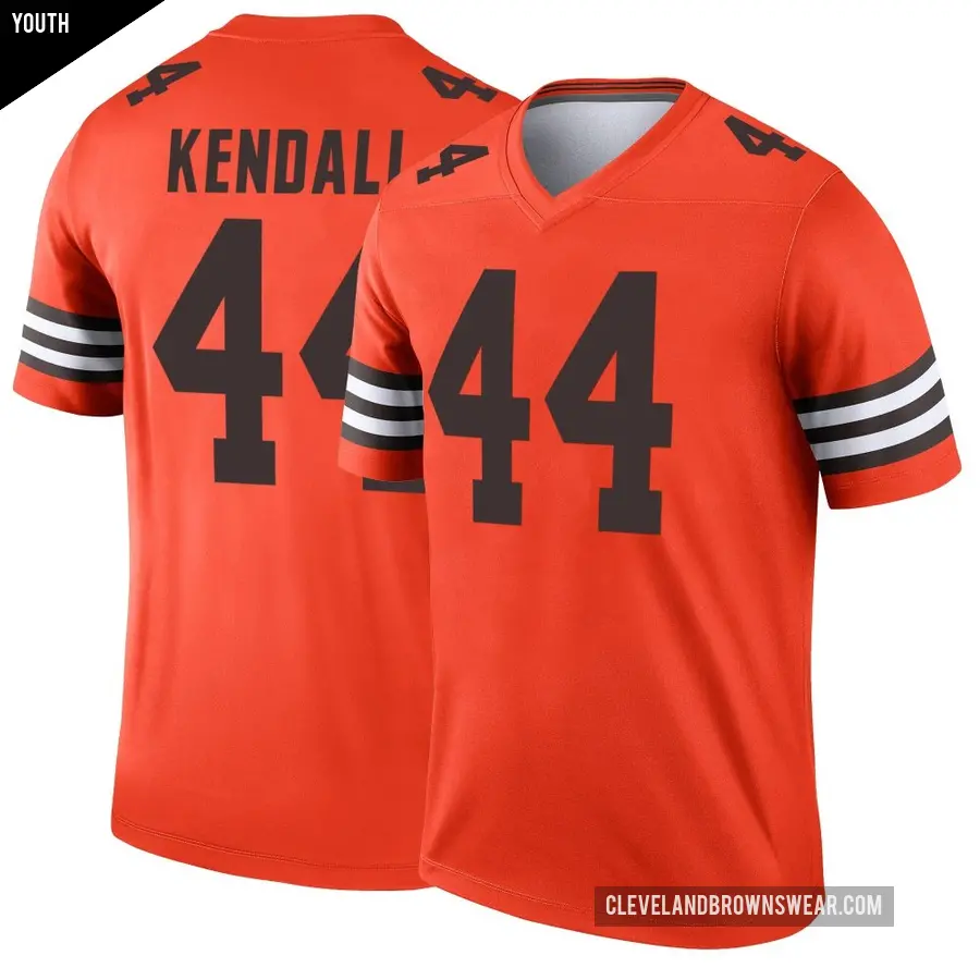 Youth Cleveland Browns ＃44 Anthony Kendall Orange Legend Inverted Jersey