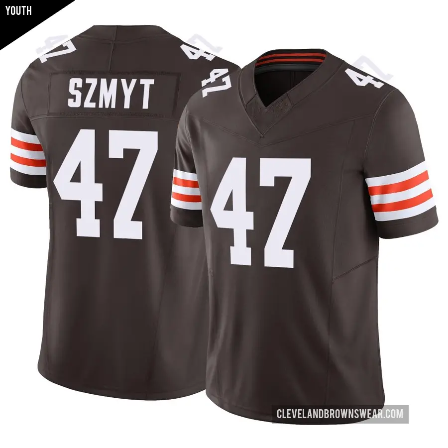 Youth Cleveland Browns ＃47 Andre Szmyt Brown Limited Vapor F.U.S.E. Jersey