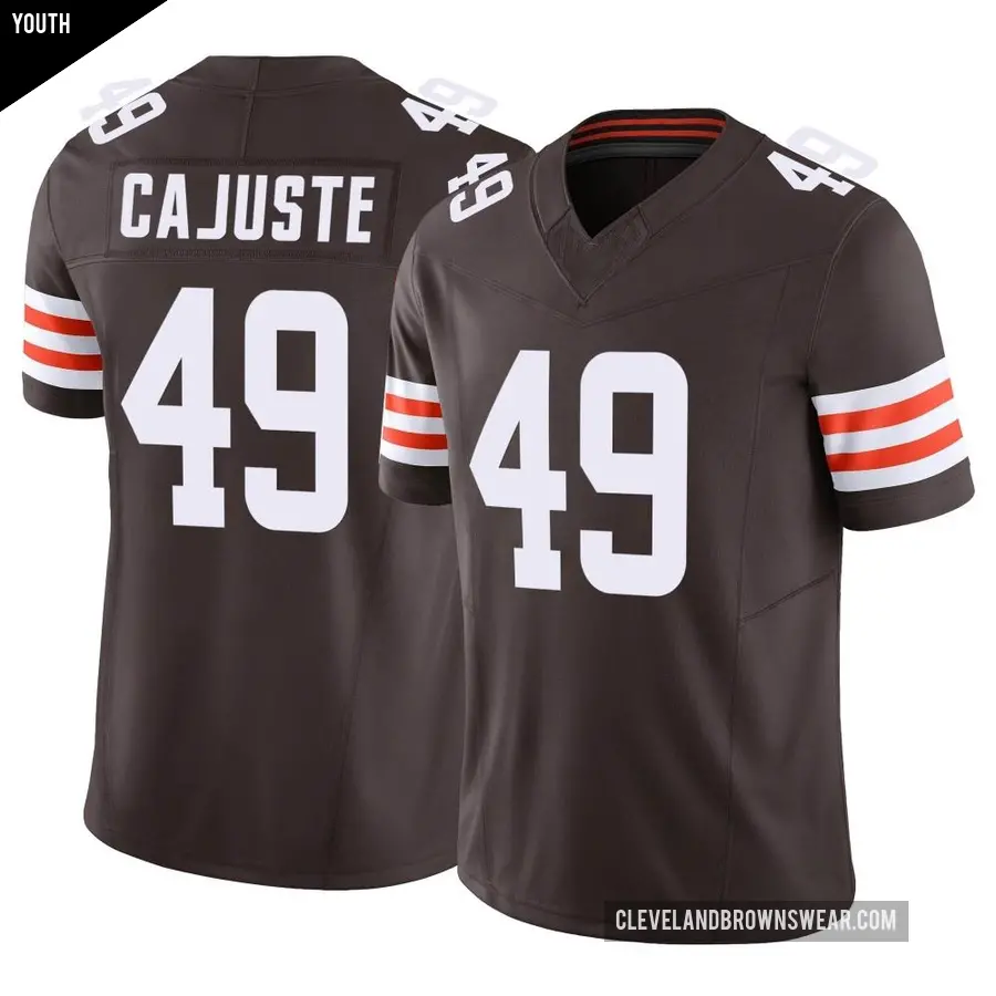 Youth Cleveland Browns ＃49 Devon Cajuste Brown Limited Vapor F.U.S.E. Jersey