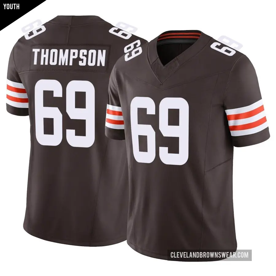 Youth Cleveland Browns ＃69 Lorenzo Thompson Brown Limited Vapor F.U.S.E. Jersey