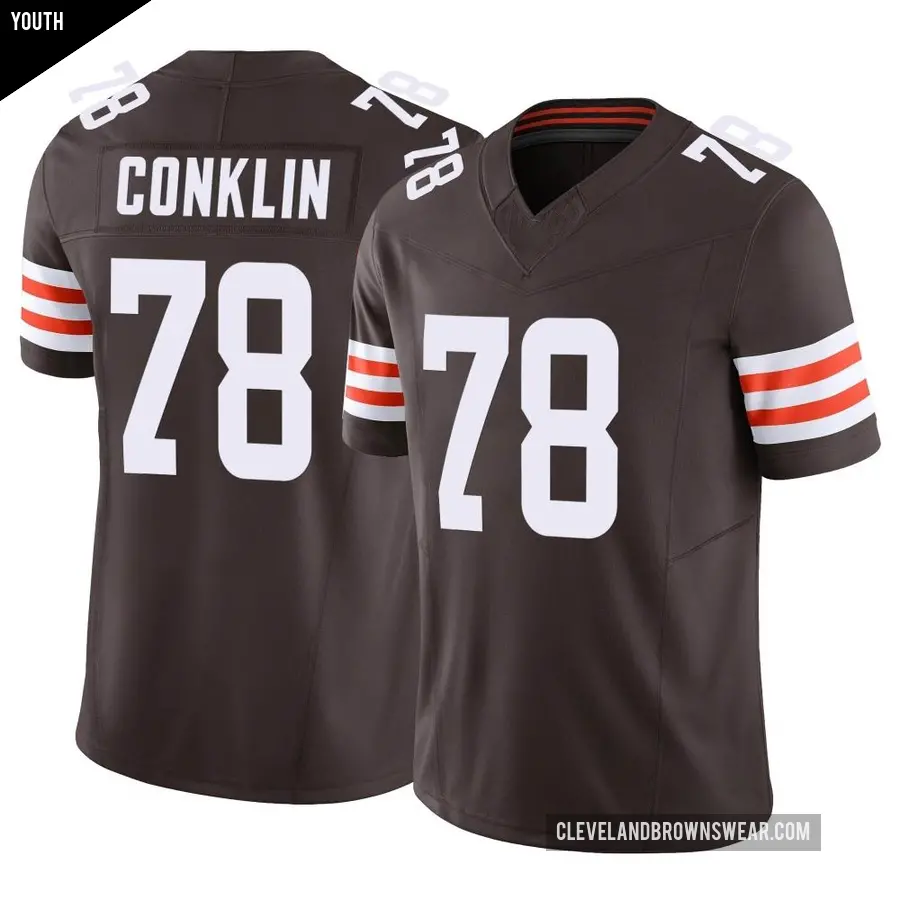 Youth Cleveland Browns ＃78 Jack Conklin Brown Limited Vapor F.U.S.E. Jersey