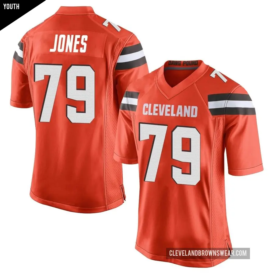 Youth Cleveland Browns ＃79 Dawand Jones Orange Game Alternate Jersey