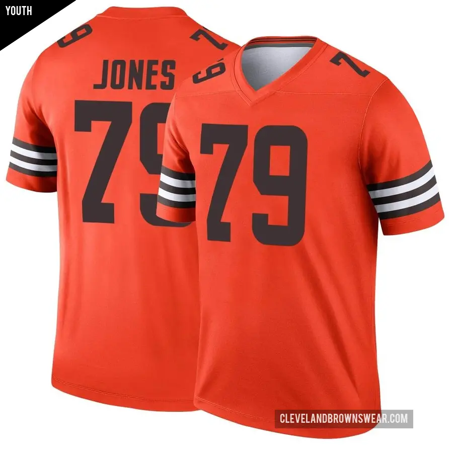 Youth Cleveland Browns ＃79 Dawand Jones Orange Legend Inverted Jersey