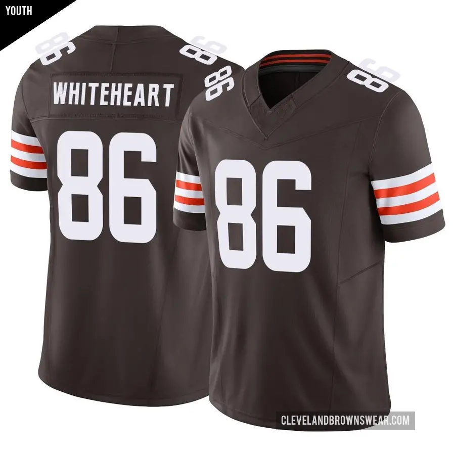 Youth Cleveland Browns ＃86 Blake Whiteheart Brown Limited Vapor F.U.S.E. Jersey