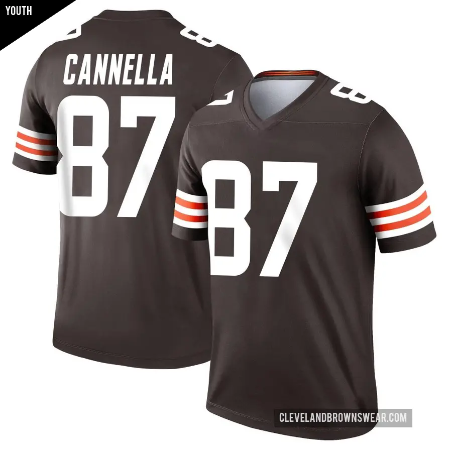 Youth Cleveland Browns ＃87 Sal Cannella Brown Legend Jersey